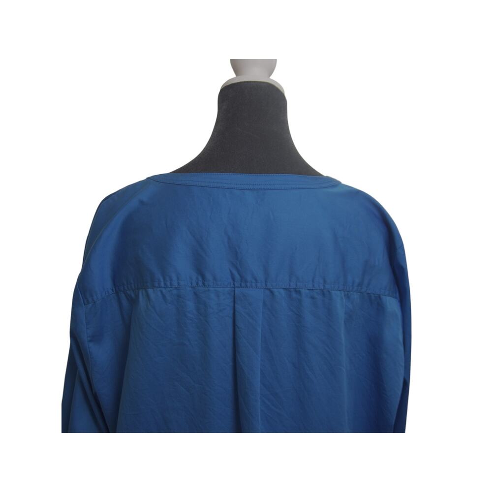 MICHAEL Michael Kors Cobalt Blue Button-Down Shirt XL Gold Buttons - Picture 6 of 14